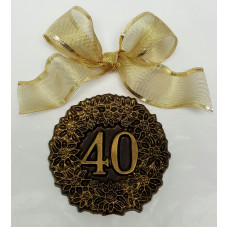 40 Celebration  Chocolate Medallion